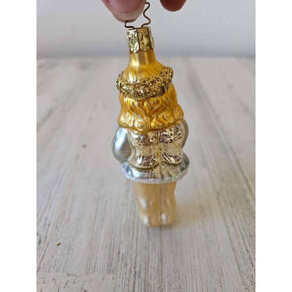 Inge glas girl drum musical Angel Gold Glass ornament Xmas tree - Picture 4 of 7
